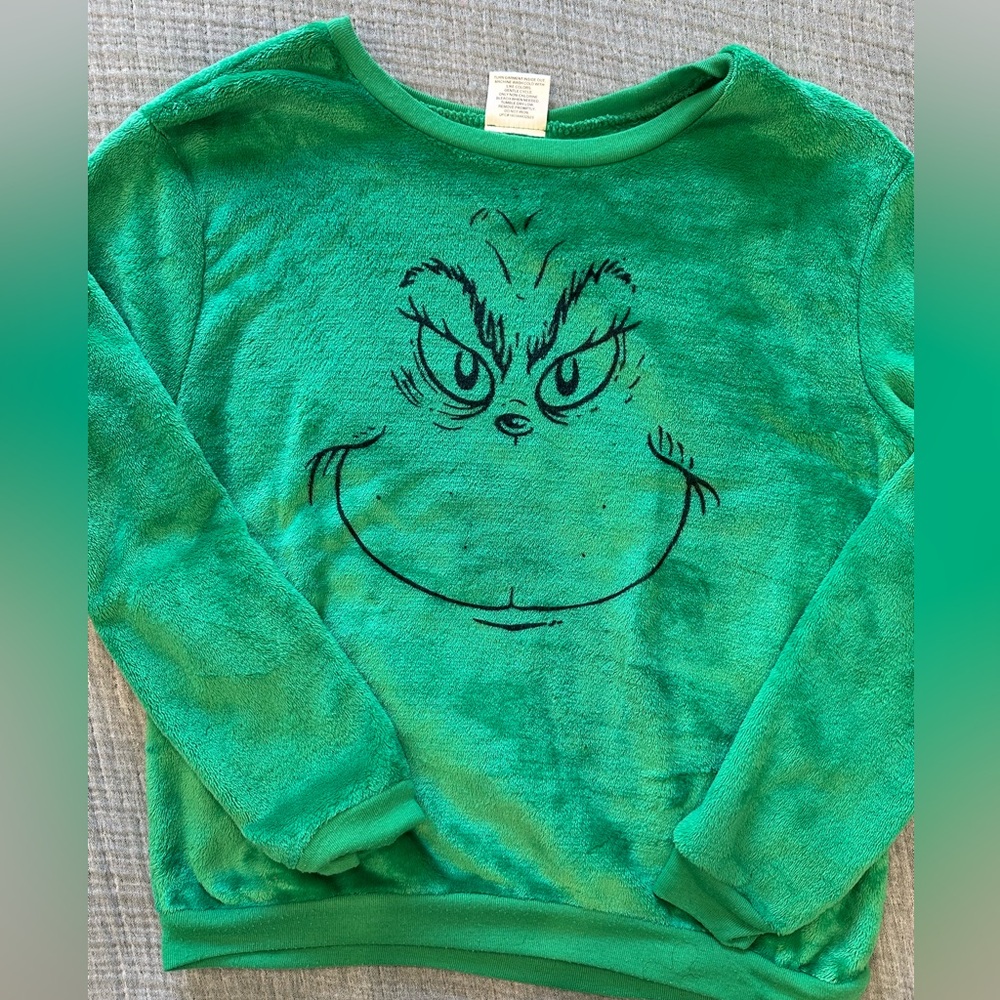 Green Grinch Fleece Sweatshirt